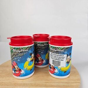 Disney Parks Travel Cup Mug Lot 3 Walt Disney World Whirley Mickey Souvenir WDW